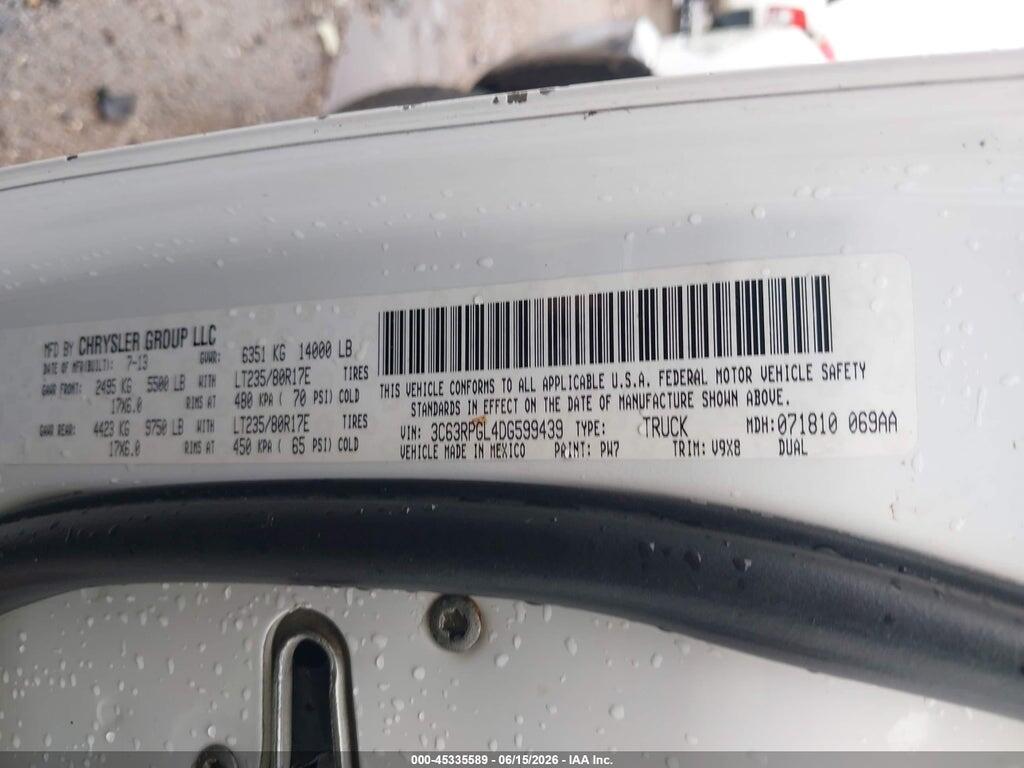 3C63RPGL4DG599439 2013 RAM 3500 photo no. 9