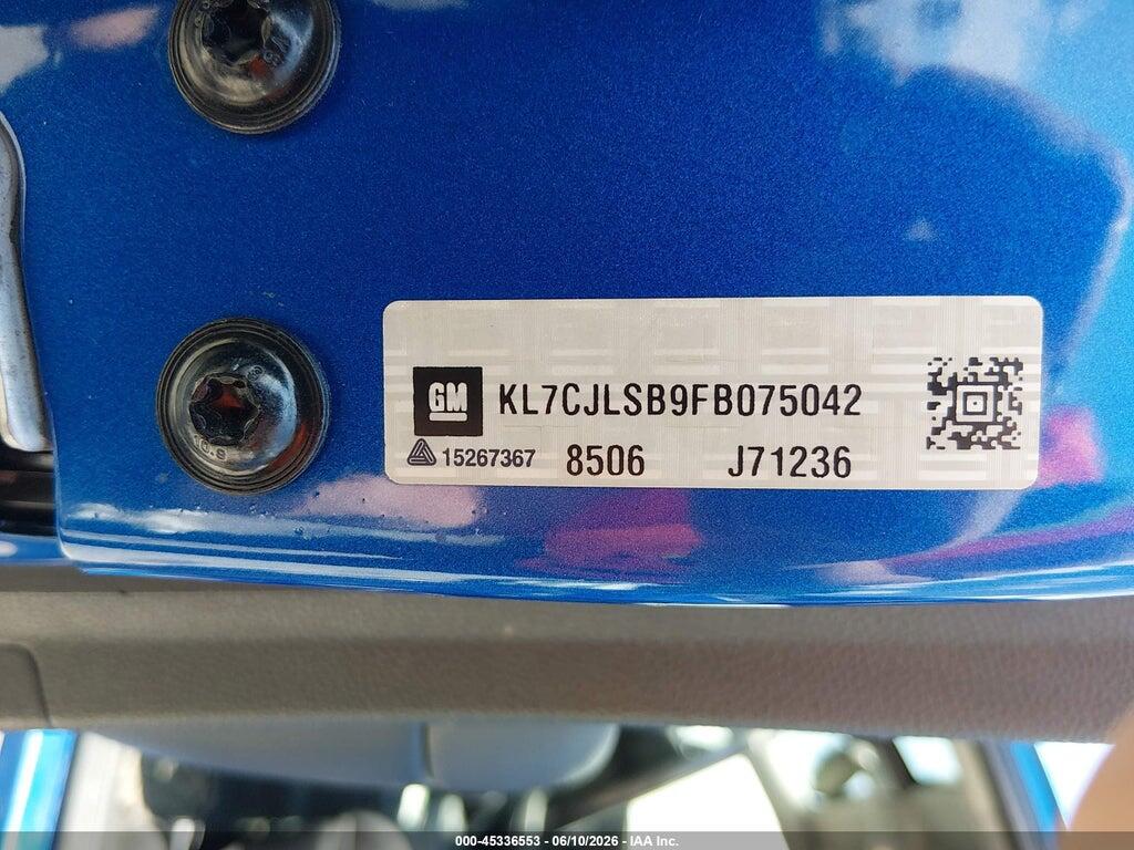 KL7CJLSB9FB075042 2015 CHEVROLET TRAX photo no. 9