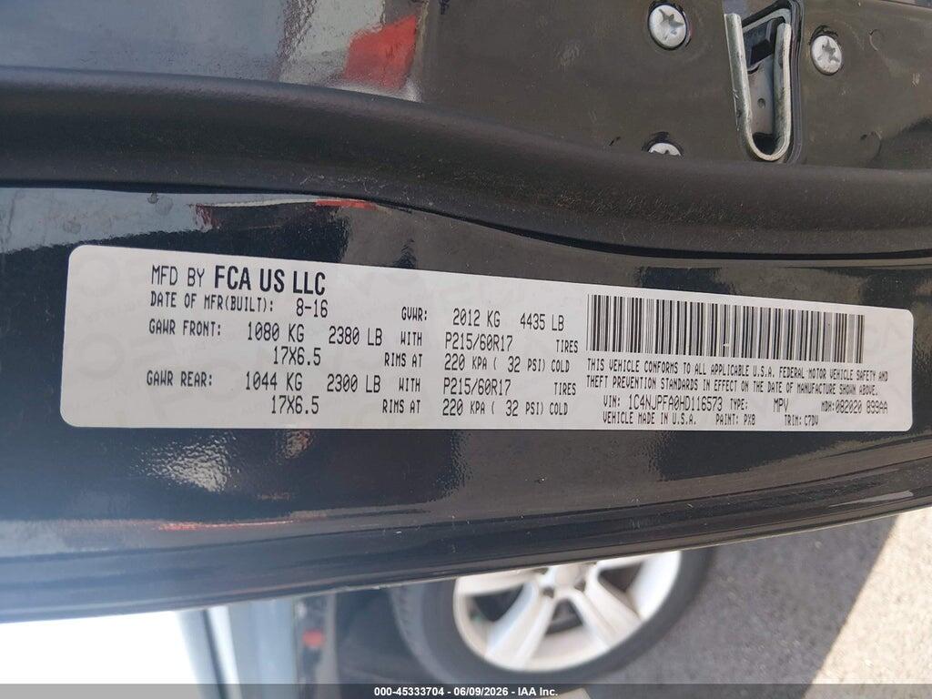 1C4NJPFA0HD116573 2017 JEEP PATRIOT photo no. 9