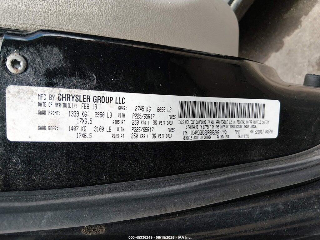 2C4RDGBG0DR692206 2013 DODGE GRAND CARAVAN photo no. 9