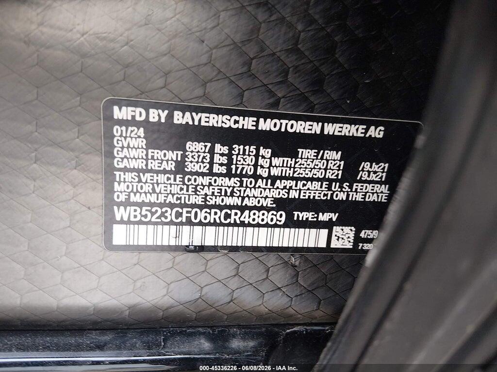 WB523CF06RCR48869 2024 BMW IX photo no. 9