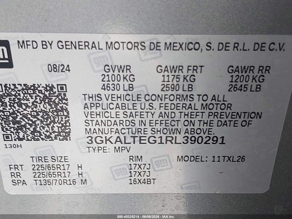 3GKALTEG1RL390291 2024 GMC TERRAIN photo no. 9