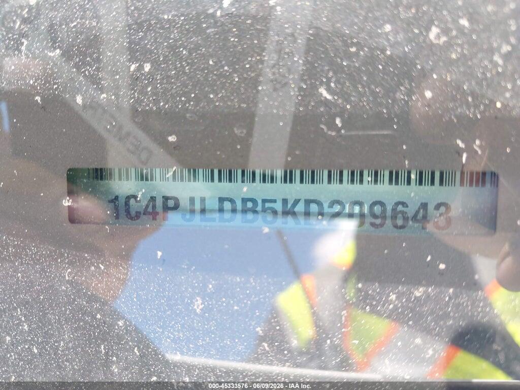 1C4PJLDB5KD209643 2019 JEEP CHEROKEE photo no. 9