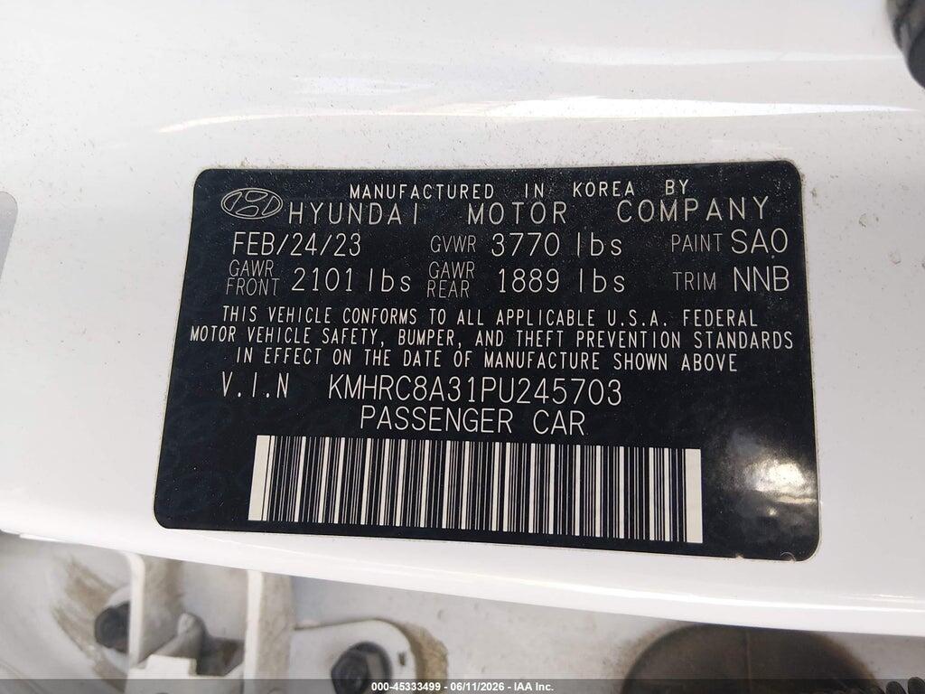 KMHRC8A31PU245703 2023 HYUNDAI VENUE photo no. 9