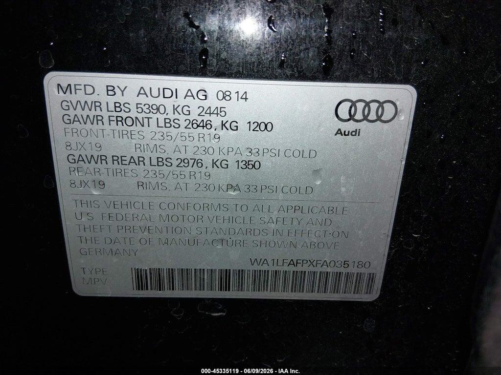 WA1LFAFPXFA035180 2015 AUDI Q5 photo no. 9