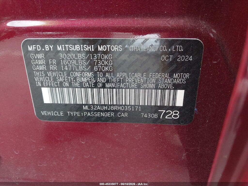 ML32AUHJ8RH035171 2024 MITSUBISHI MIRAGE photo no. 9