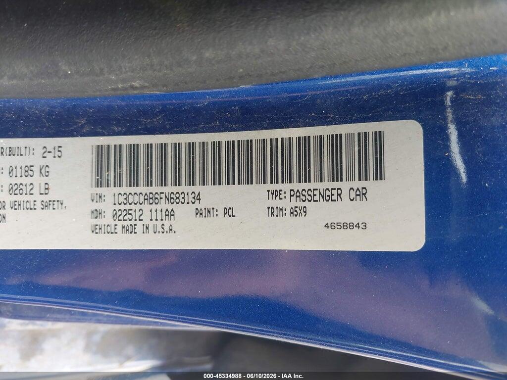 1C3CCCAB6FN683134 2015 CHRYSLER 200 photo no. 9