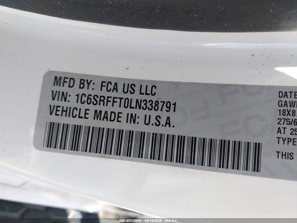 1C6SRFFT0LN338791 2020 RAM 1500 photo no. 9