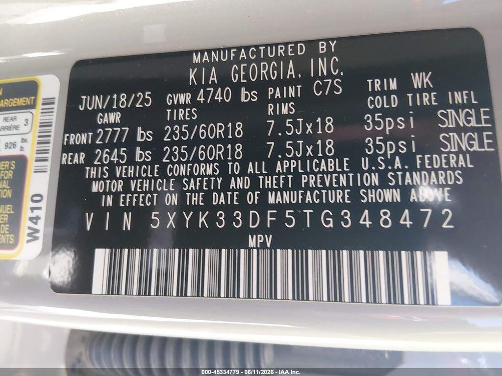 5XYK33DF5TG348472 2026 KIA SPORTAGE photo no. 9