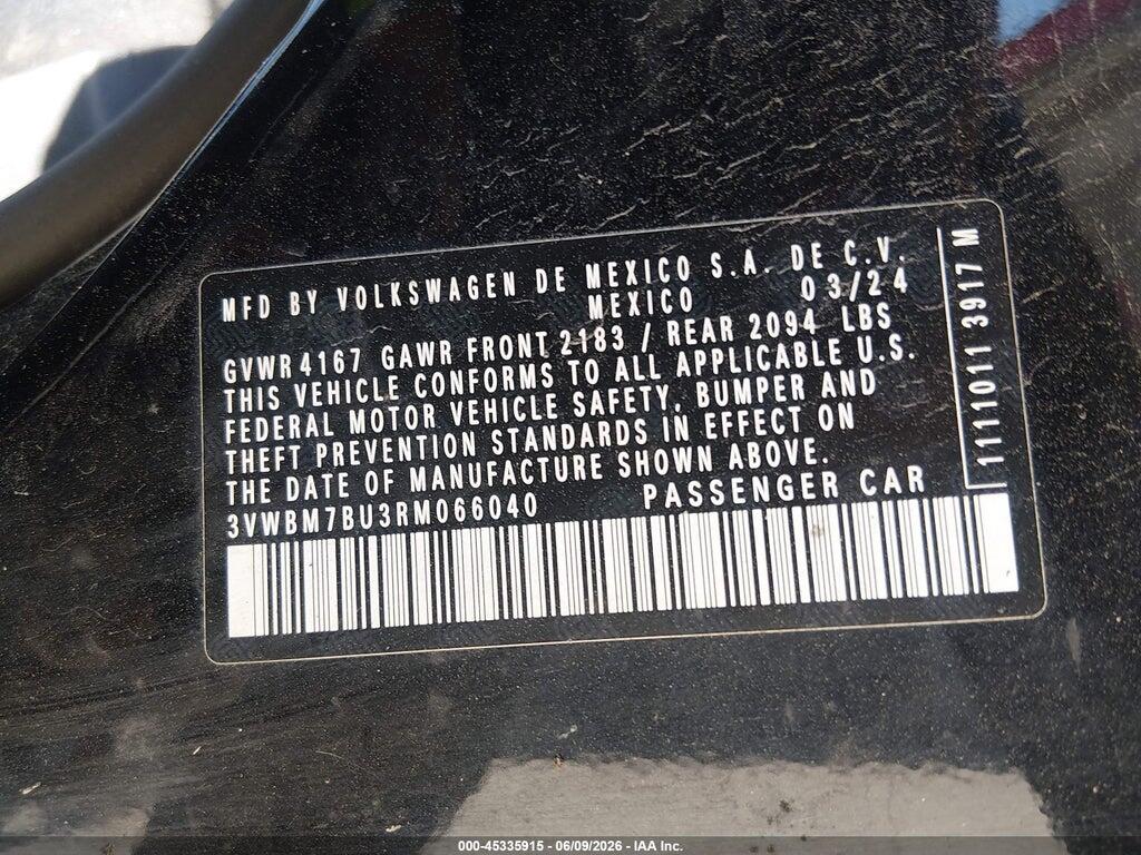 3VWBM7BU3RM066040 2024 VOLKSWAGEN JETTA photo no. 9