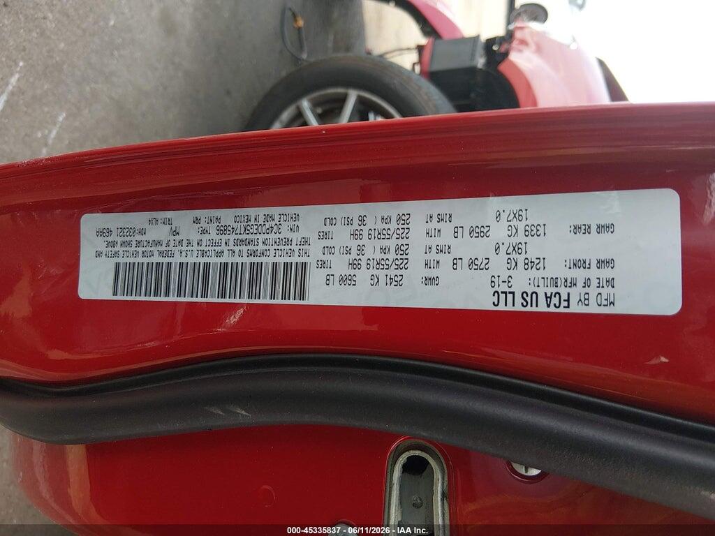 3C4PDDEG5KT745896 2019 DODGE JOURNEY photo no. 9