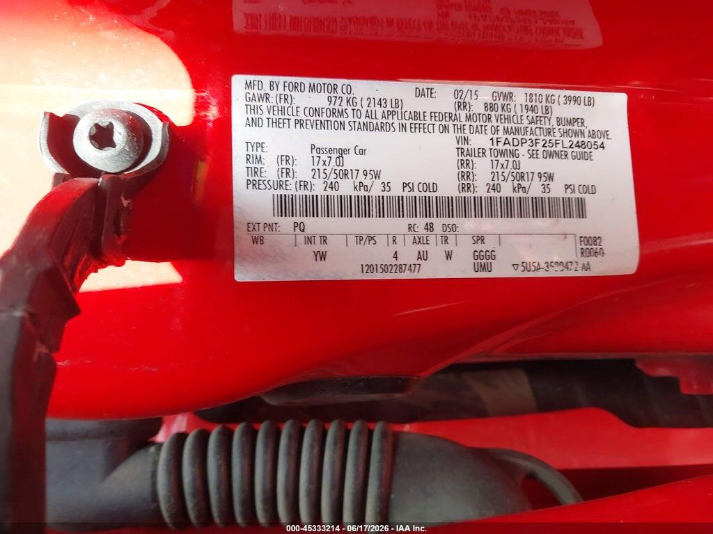 1FADP3F2XEL249246 2014 FORD FOCUS photo no. 9