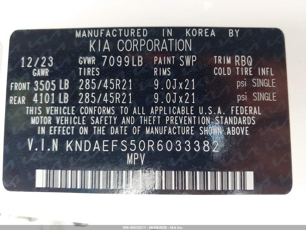 KNDAEFS50R6033382 2024 KIA EV9 photo no. 9