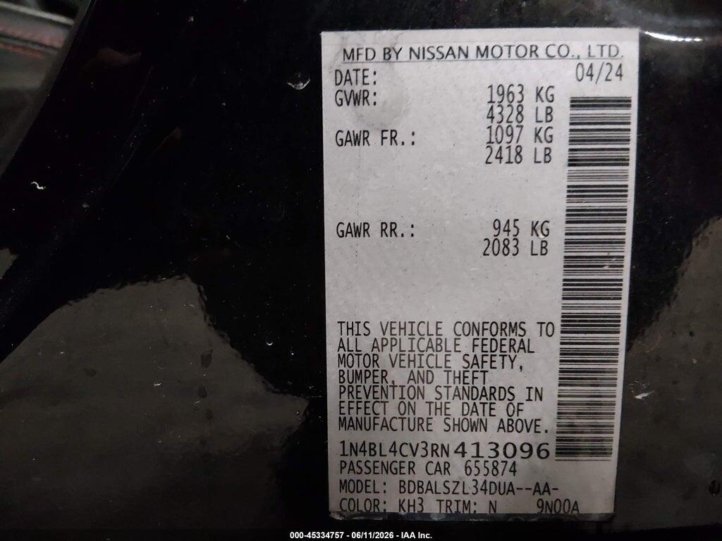 1N4BL4CV3RN413096 2024 NISSAN ALTIMA photo no. 9