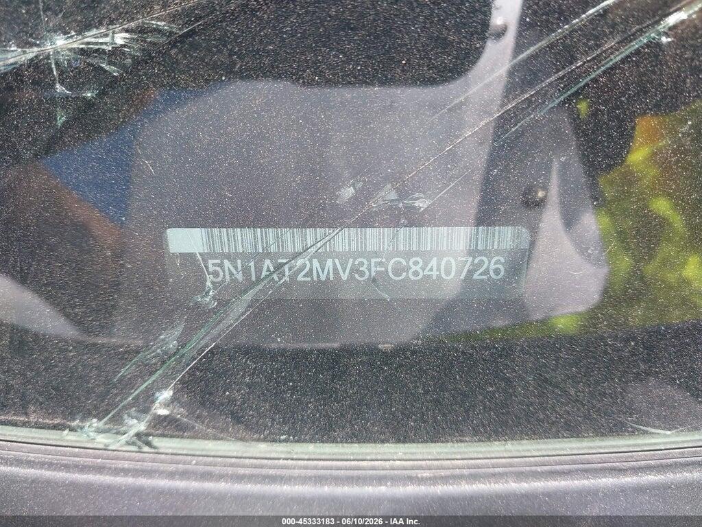 5N1AT2MV3FC840726 2015 NISSAN ROGUE photo no. 9