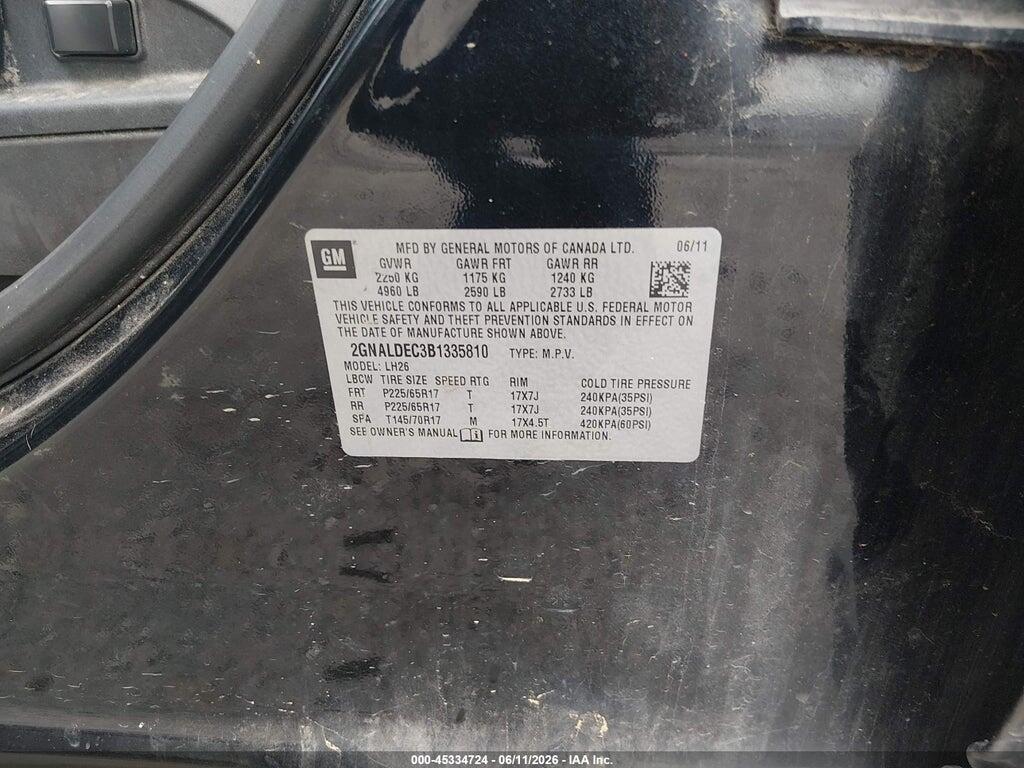 2GNALDEC3B1335810 2011 CHEVROLET EQUINOX photo no. 9