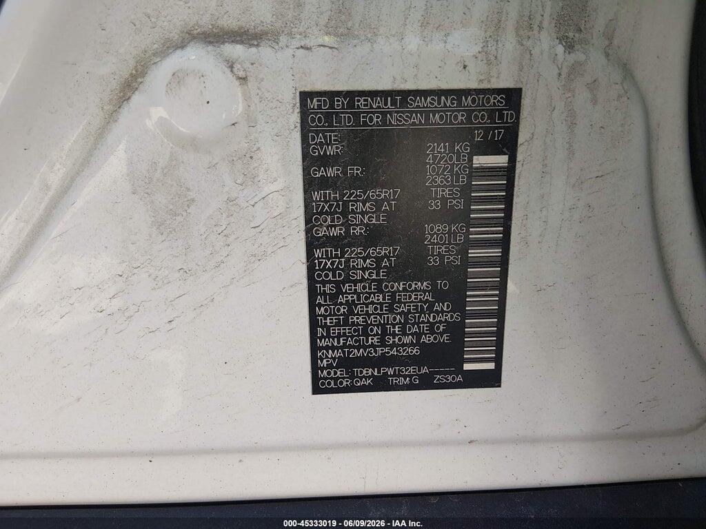 KNMAT2MV3JP543266 2018 NISSAN ROGUE photo no. 9