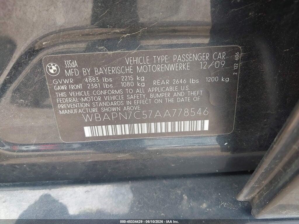 WBAPN7C57AA778546 2010 BMW 335D photo no. 9