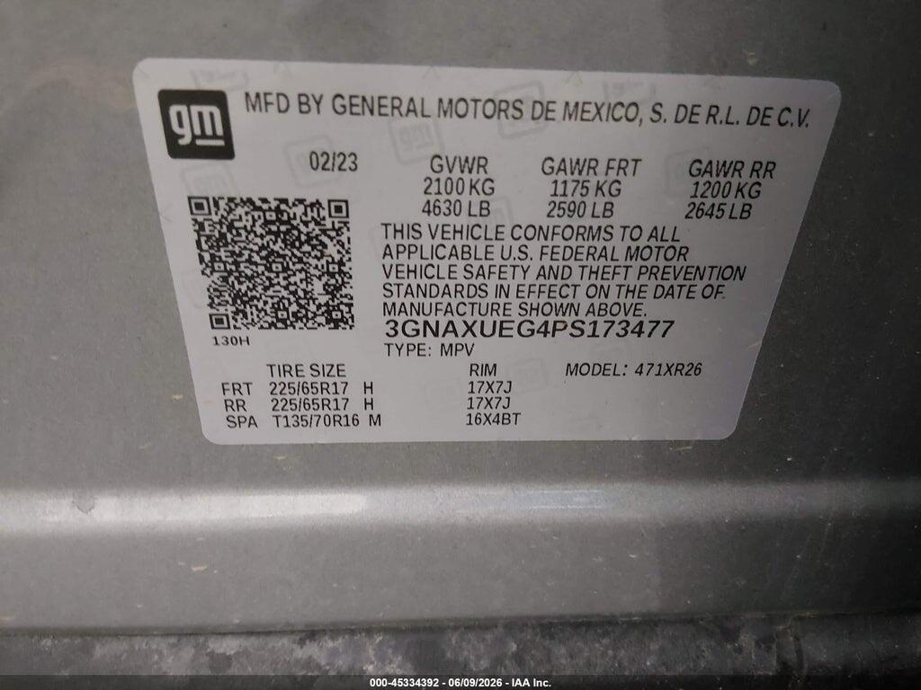3GNAXUEG4PS173477 2023 CHEVROLET EQUINOX photo no. 9