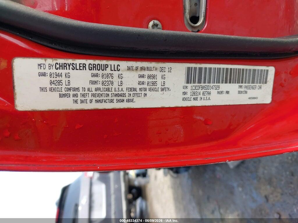 1C3CDFBA5DD147329 2013 DODGE DART photo no. 9
