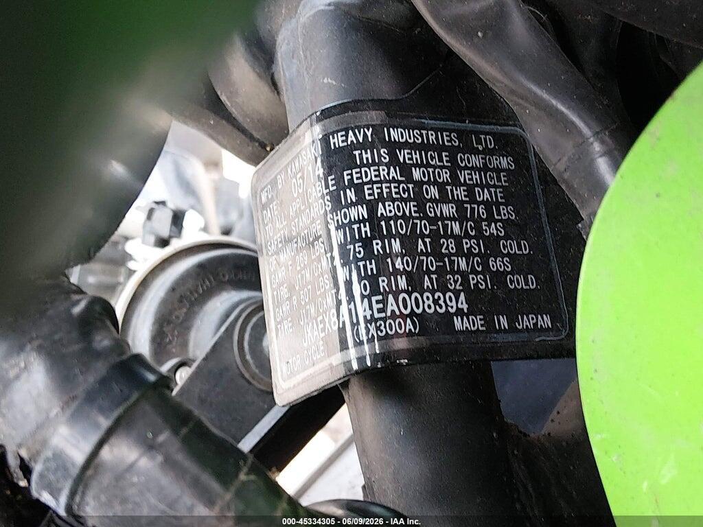 JKAEX8A14EA008394 2014 KAWASAKI EX300 photo no. 10