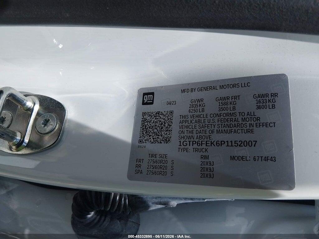 1GTP6FEK6P1152007 2023 GMC CANYON photo no. 9