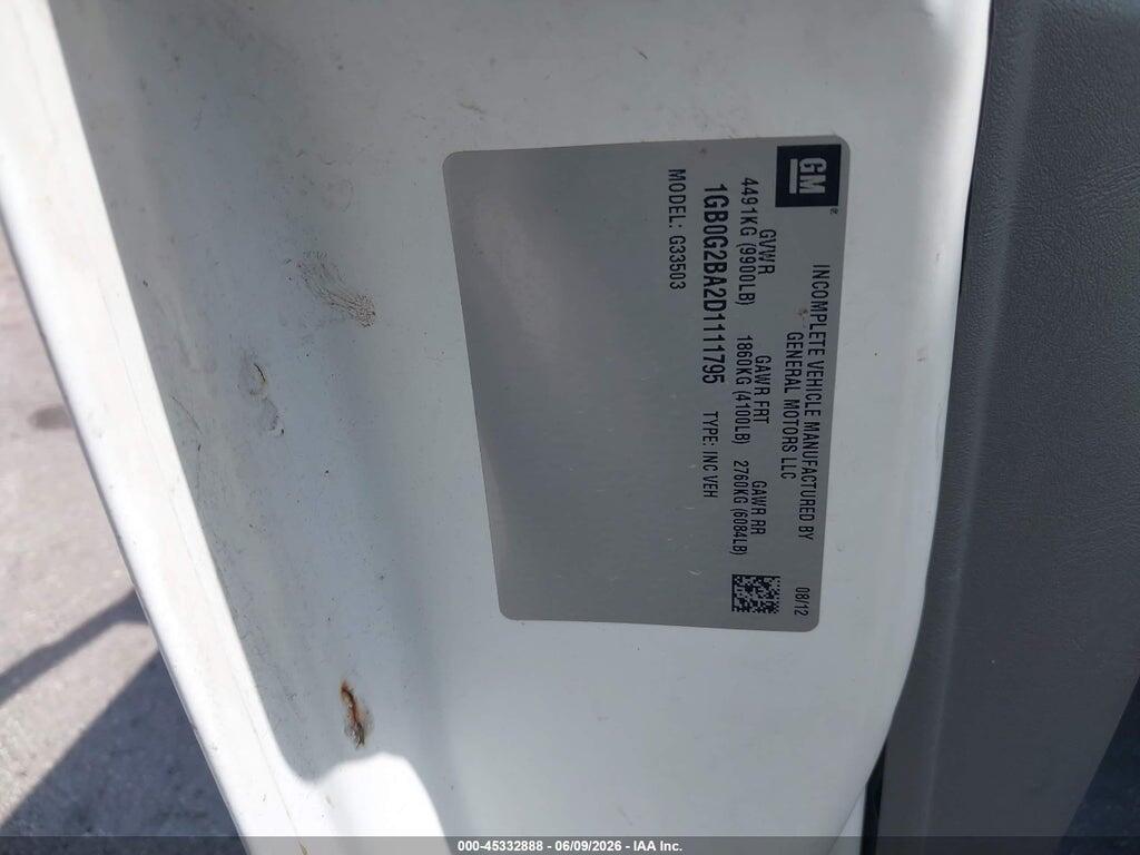 1GB0G2BA2D1111795 2013 CHEVROLET EXPRESS CUTAWAY photo no. 9
