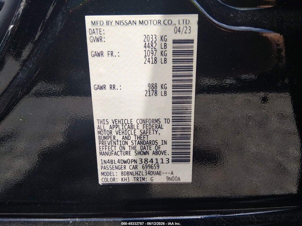 1N4BL4DW0PN384113 2023 NISSAN ALTIMA photo no. 9