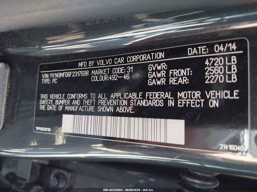 YV149MFD6F2317698 2015 VOLVO S60 photo no. 9