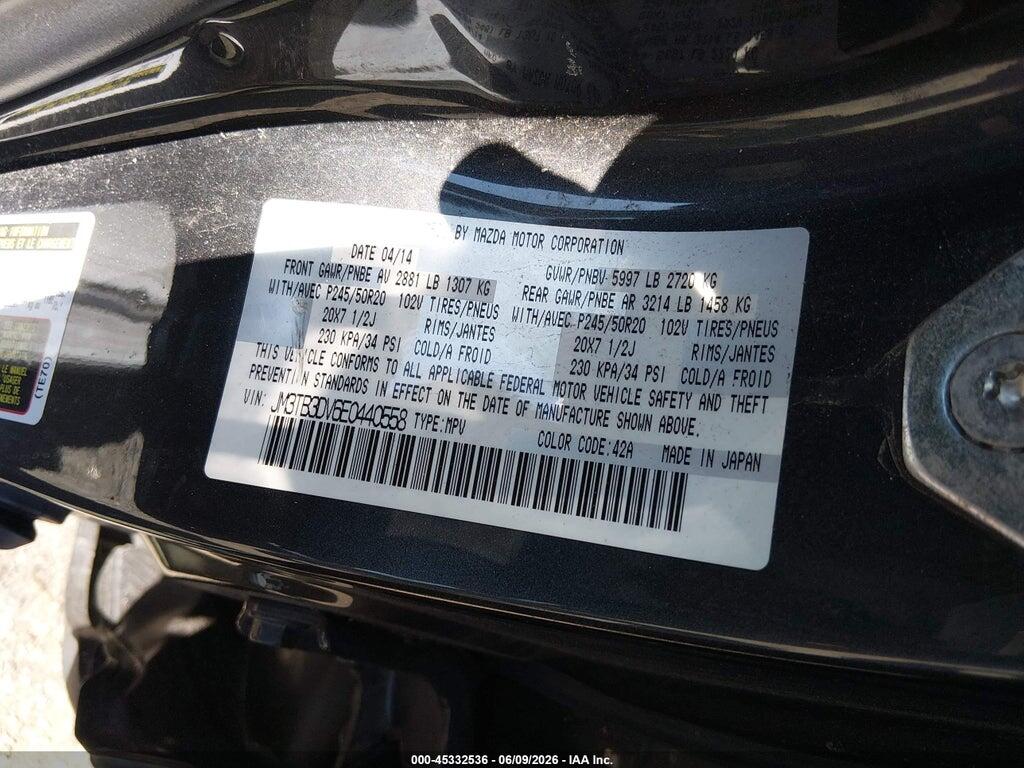 JM3TB3DV6E0440558 2014 MAZDA CX-9 photo no. 9