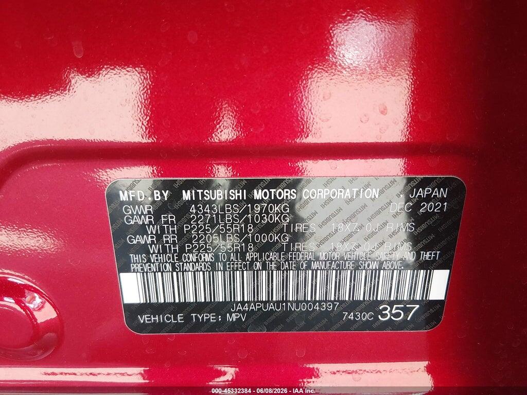JA4APUAU1NU004397 2022 MITSUBISHI OUTLANDER SPORT photo no. 9