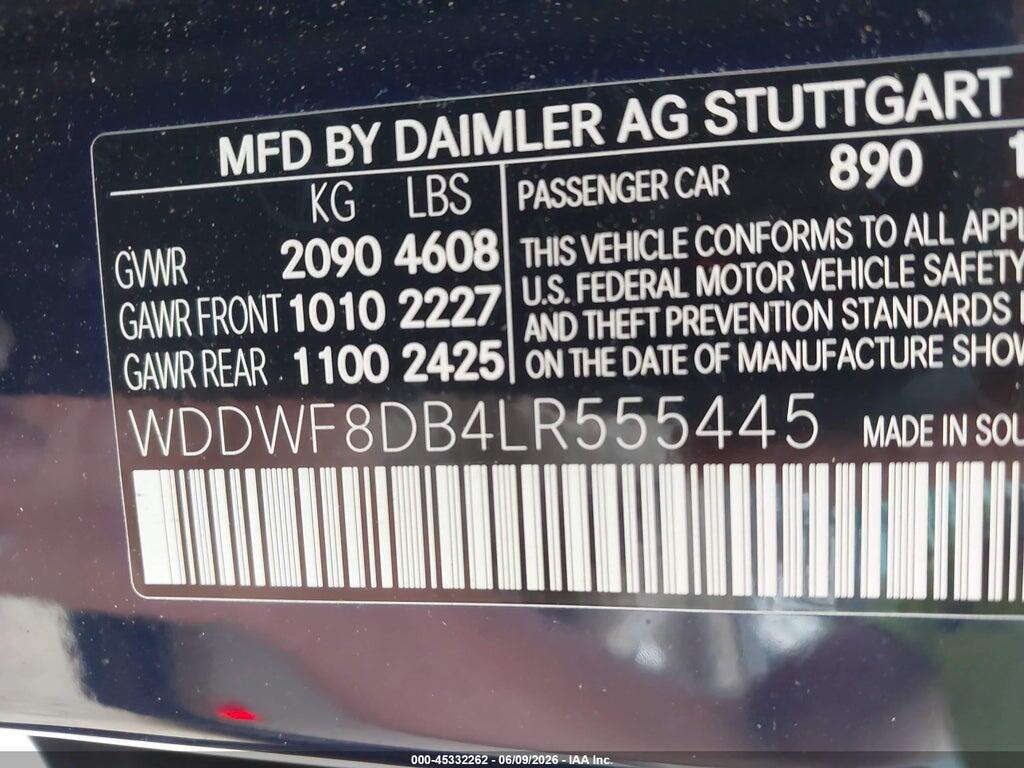 WDDWF8DB4LR555445 2020 MERCEDES-BENZ C 300 photo no. 9