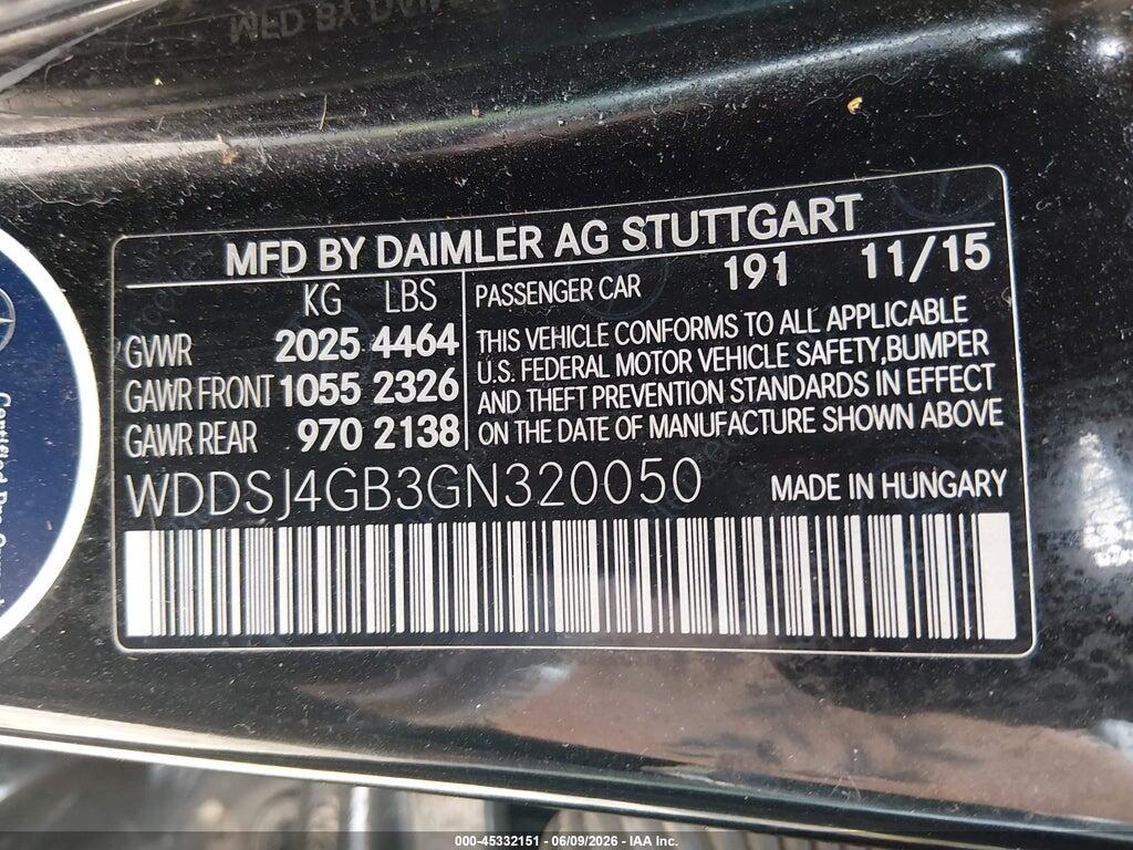WDDSJ4GB3GN320050 2016 MERCEDES-BENZ CLA 250 photo no. 9
