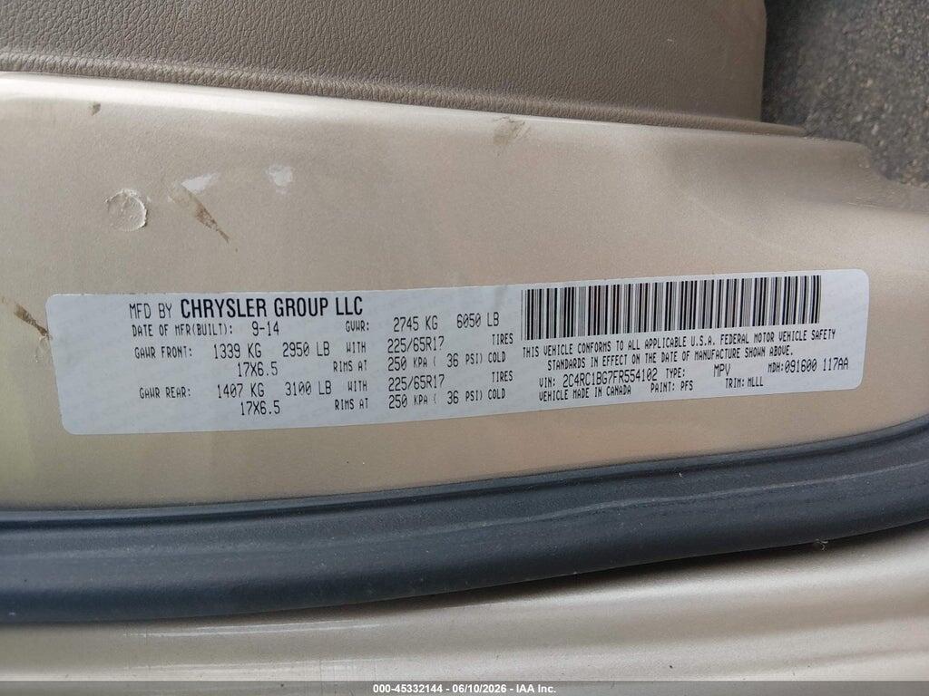 2C4RC1BG7FR554102 2015 CHRYSLER TOWN & COUNTRY photo no. 9