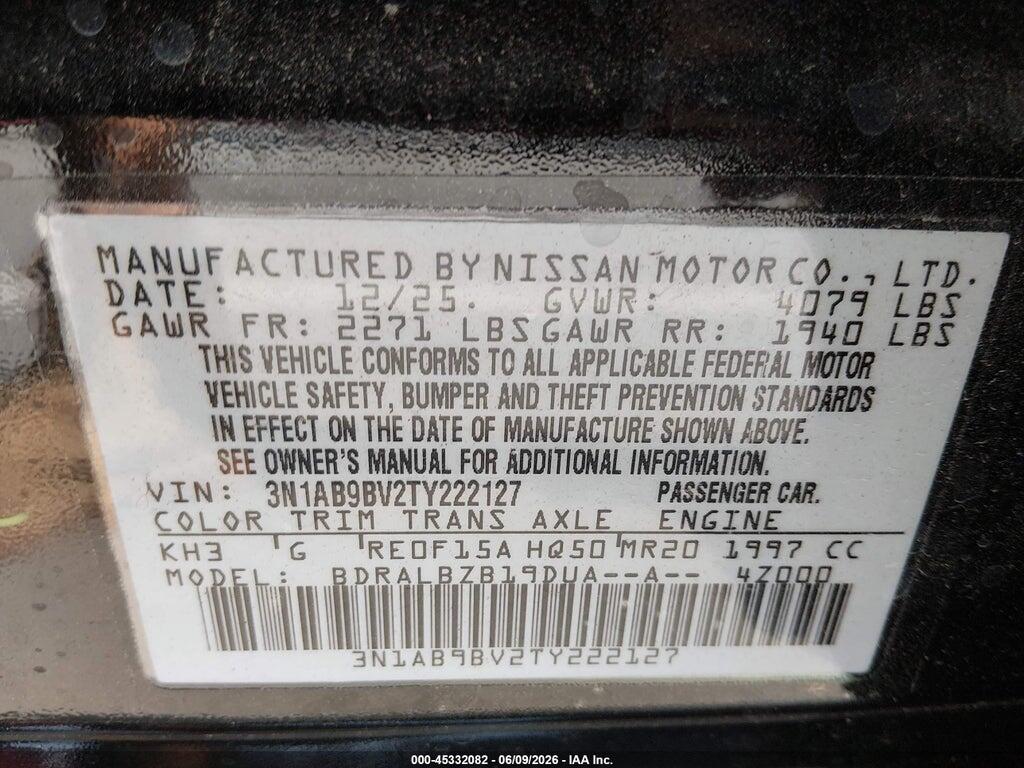 3N1AB9BV2TY222127 2026 NISSAN SENTRA photo no. 9