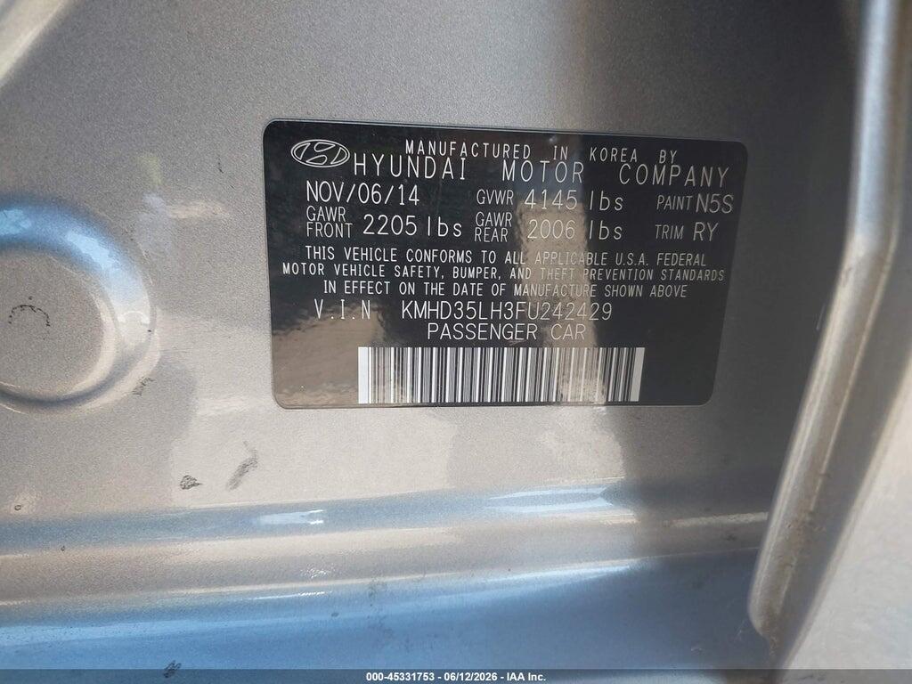 KMHD35LH3FU242429 2015 HYUNDAI ELANTRA GT photo no. 9