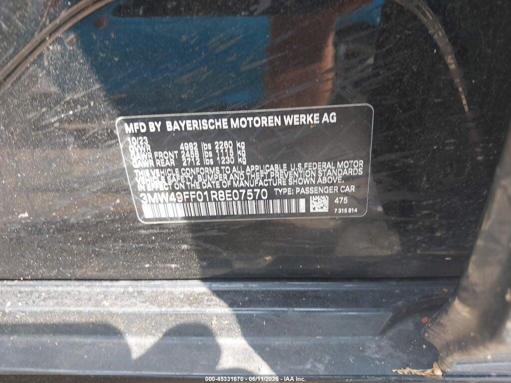 3MW49FF01R8E07570 2024 BMW M340I photo no. 9