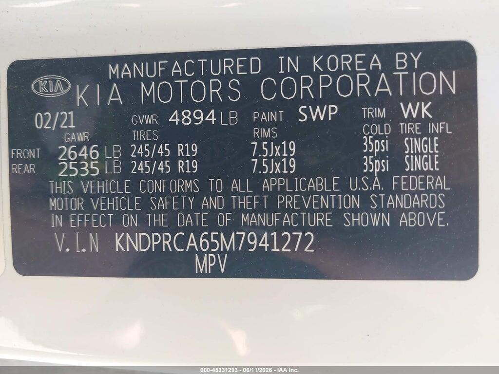 KNDPRCA65M7941272 2021 KIA SPORTAGE photo no. 9