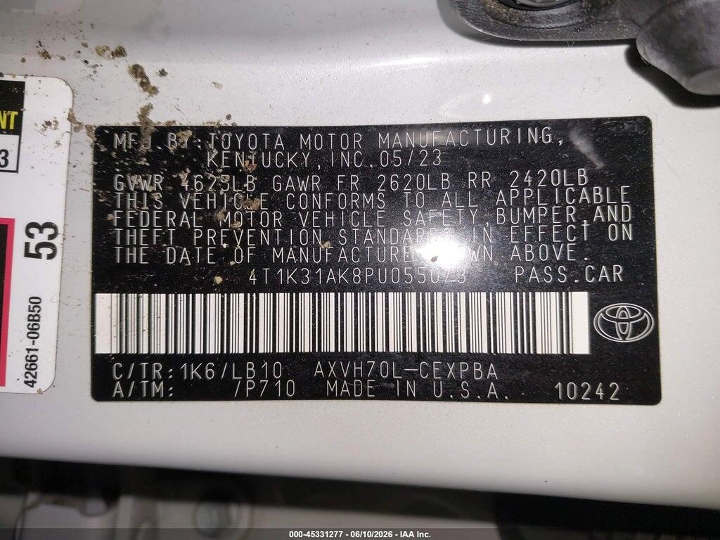 4T1K31AK8PU055073 2023 TOYOTA CAMRY photo no. 9