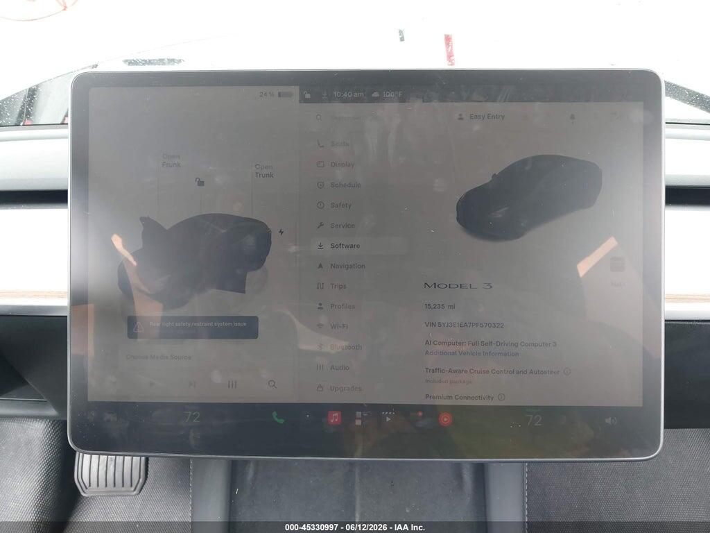 5YJ3E1EA7PF570322 2023 TESLA MODEL 3 photo no. 7