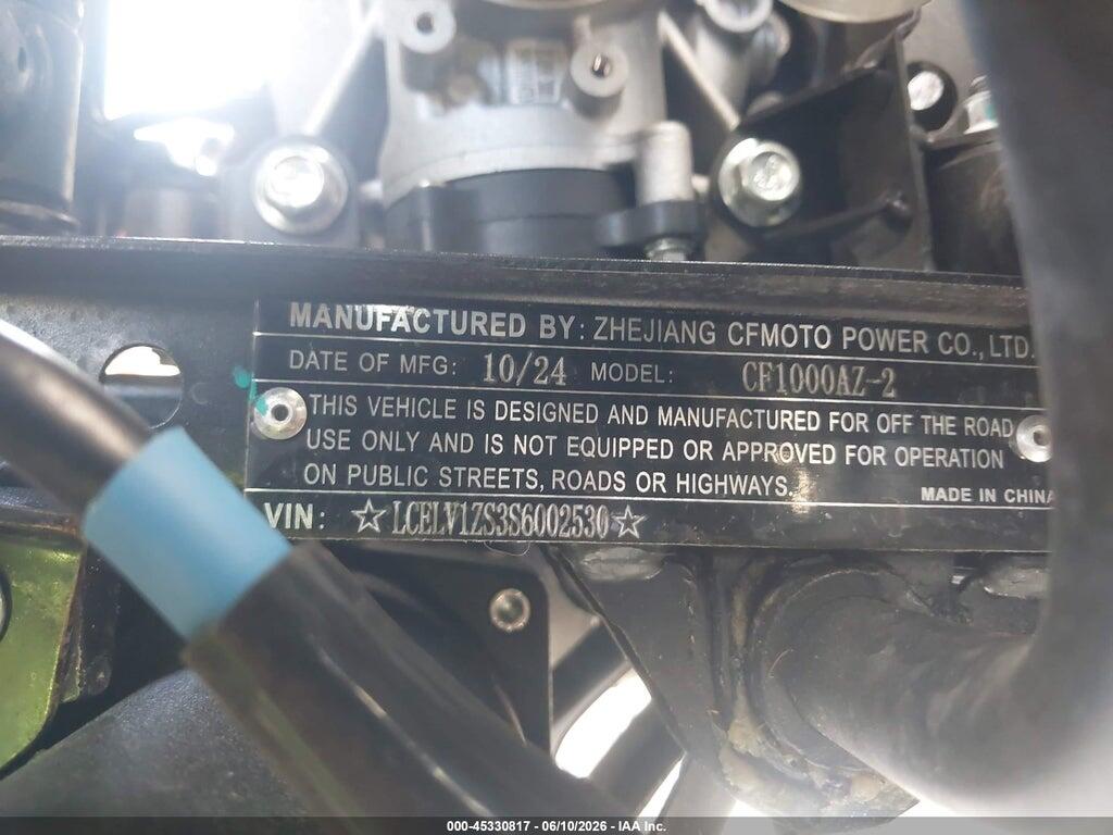 LCELV1ZS3S6002530 2025 CF MOTO CFORCE photo no. 10