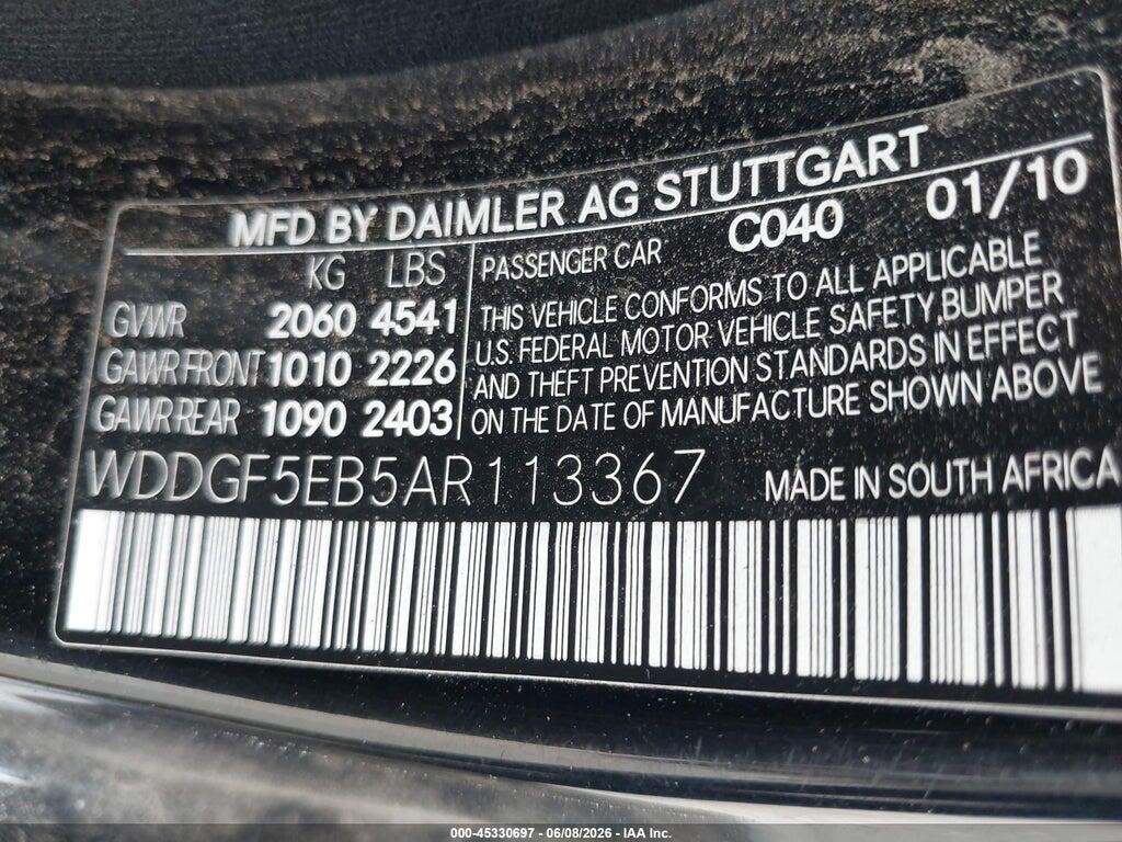 WDDGF5EB5AR113367 2010 MERCEDES-BENZ C 300 photo no. 9