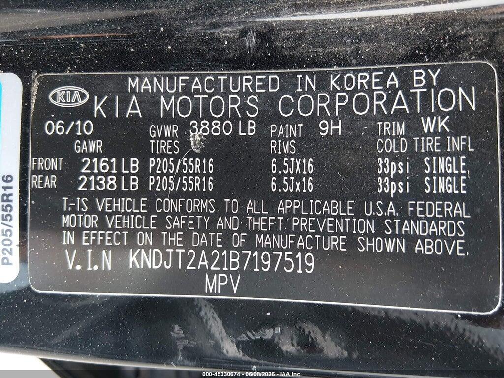 KNDJT2A21B7197519 2011 KIA SOUL photo no. 9