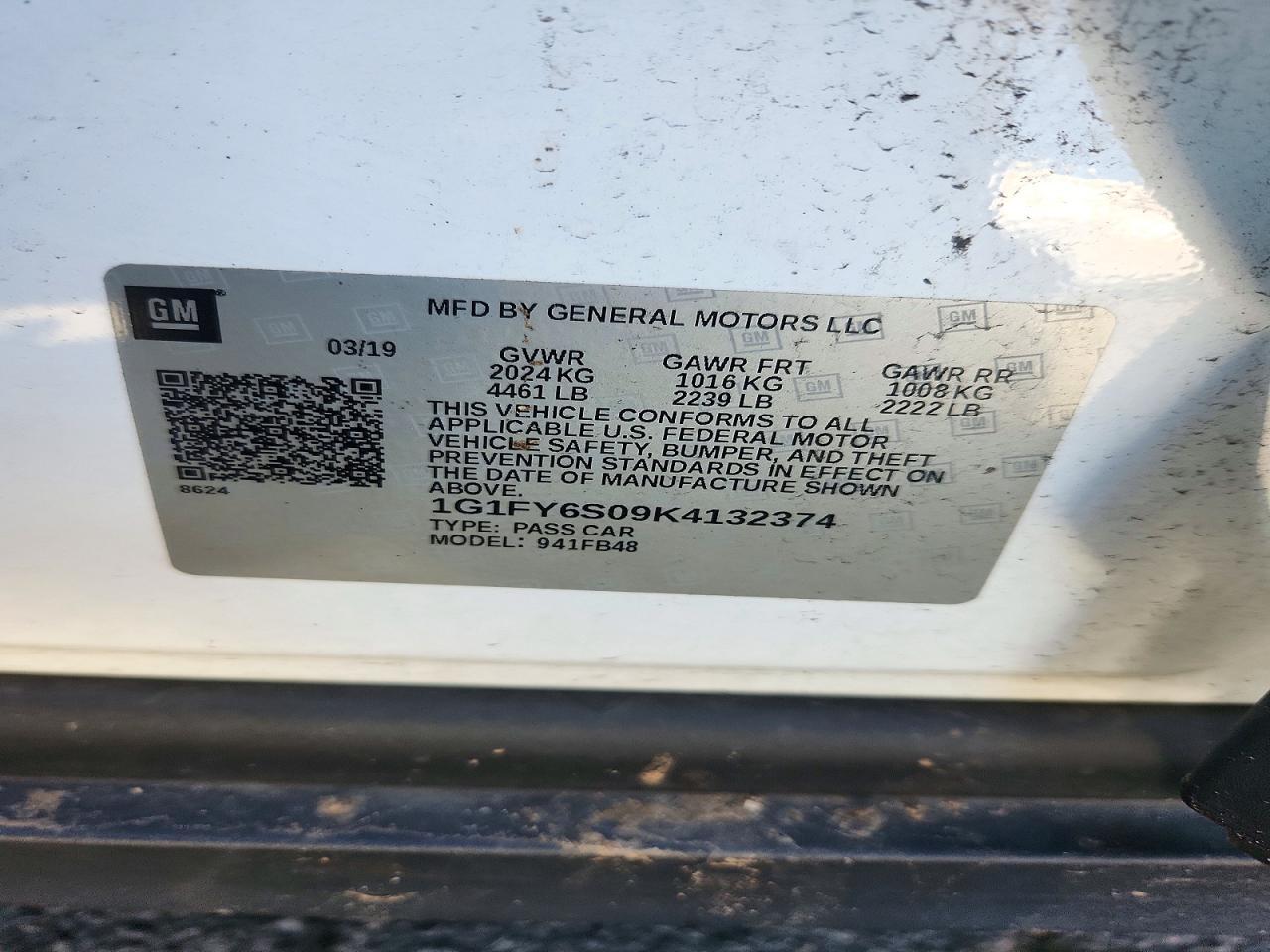 2019 CHEVROLET BOLT EV LT — Фото 13 из 13
