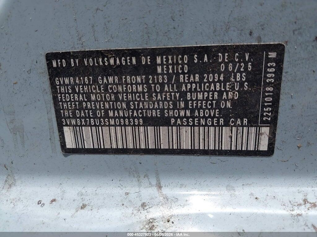 3VWBX7BU3SM098399 2025 VOLKSWAGEN JETTA photo no. 9