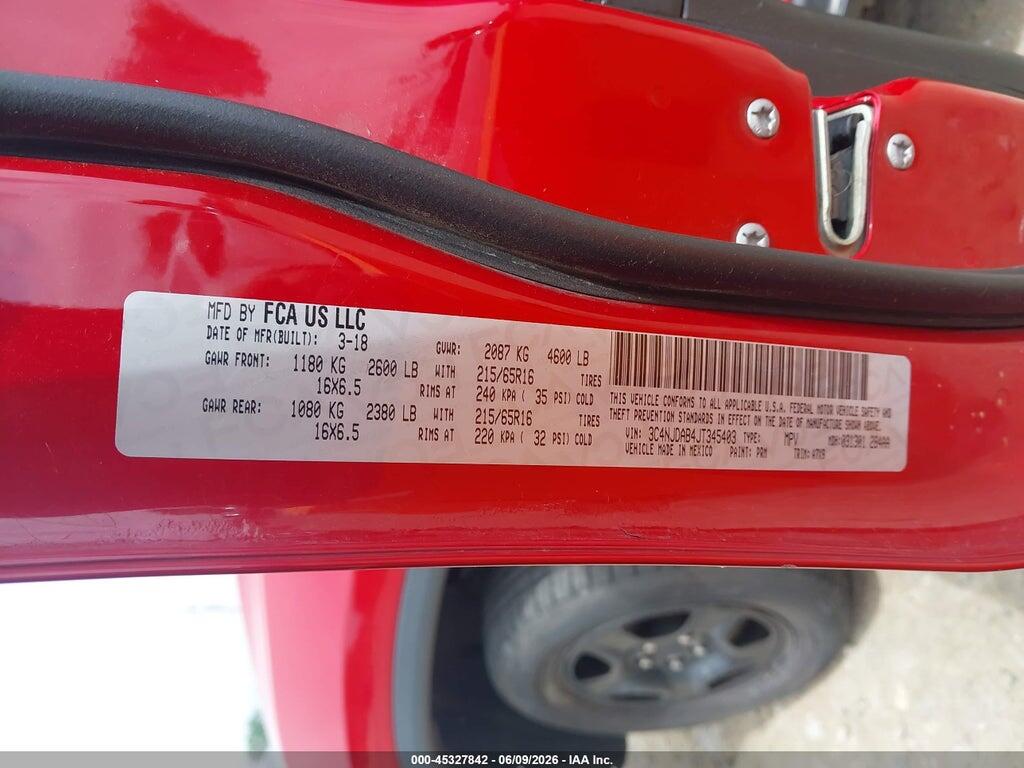 3C4NJDAB4JT345403 2018 JEEP COMPASS photo no. 9
