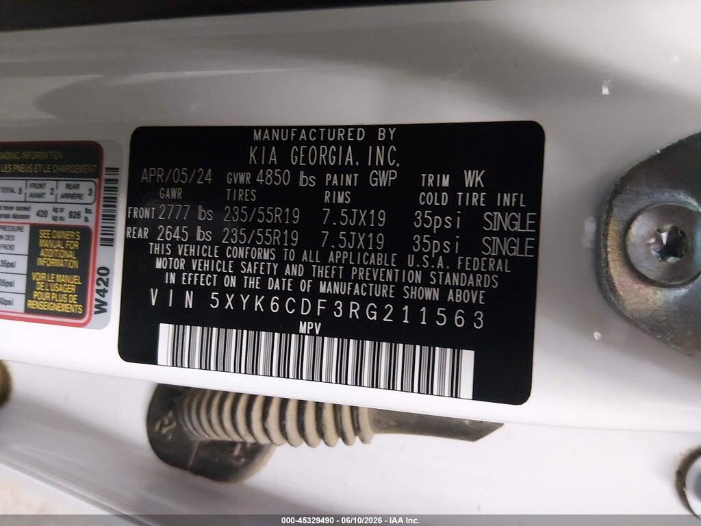 5XYK6CDF3RG211563 2024 KIA SPORTAGE photo no. 9
