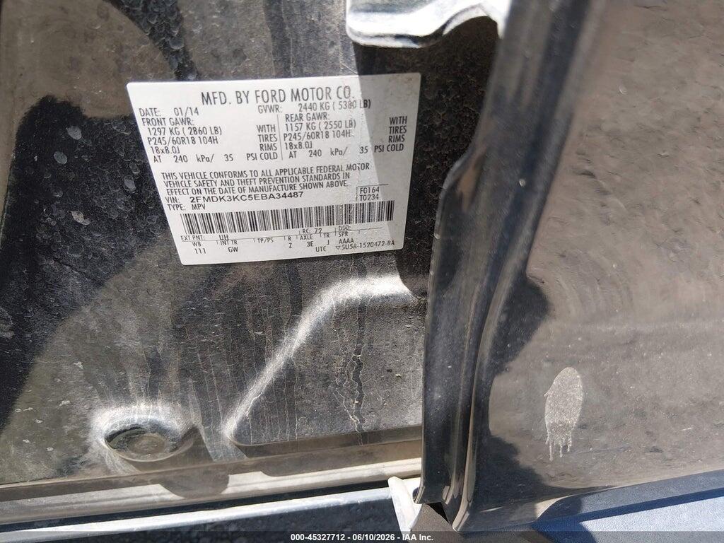 2FMDK3KC5EBA34487 2014 FORD EDGE photo no. 9