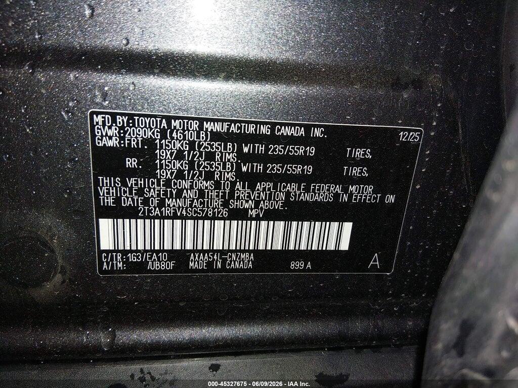 2T3A1RFV4SC578126 2025 TOYOTA RAV4 photo no. 9