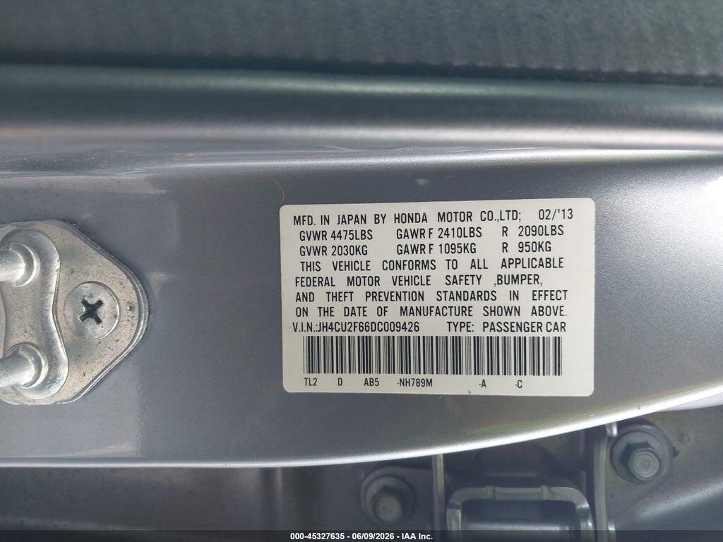 JH4CU2F66DC009426 2013 ACURA TSX photo no. 9